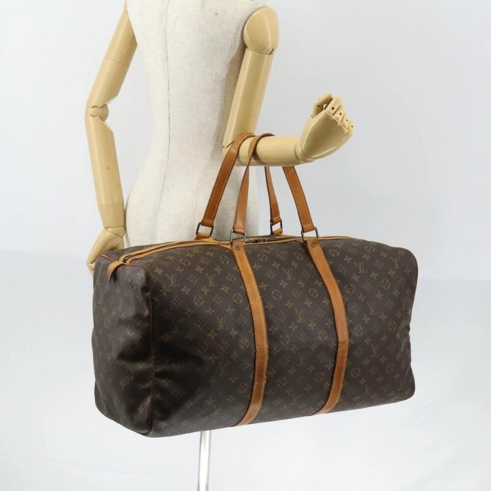 LOUIS VUITTON Monogram Sac Souple 55 Boston Bag